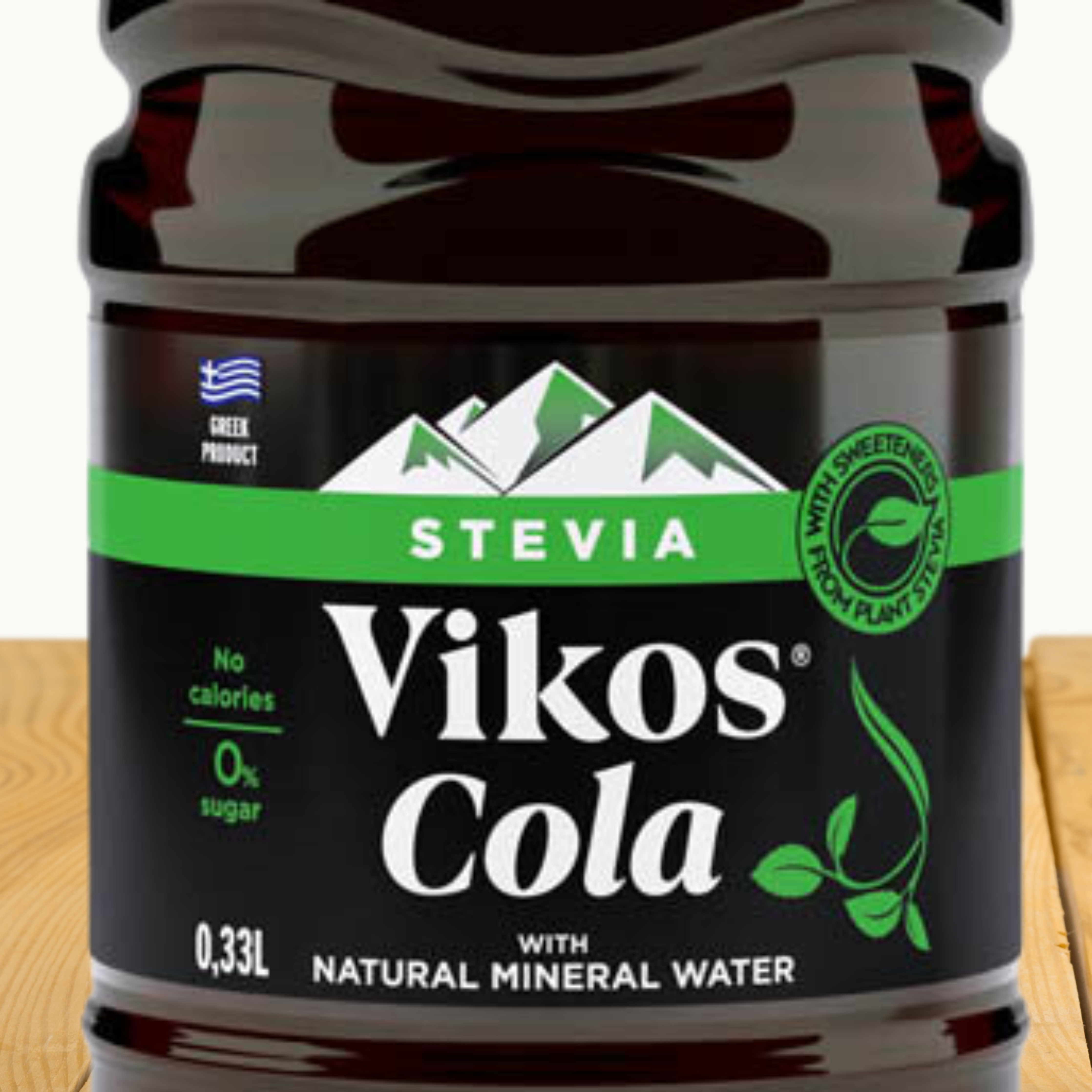 VIKOS Cola mit Stevia Süßstoff, in 330ml Plastikflasche