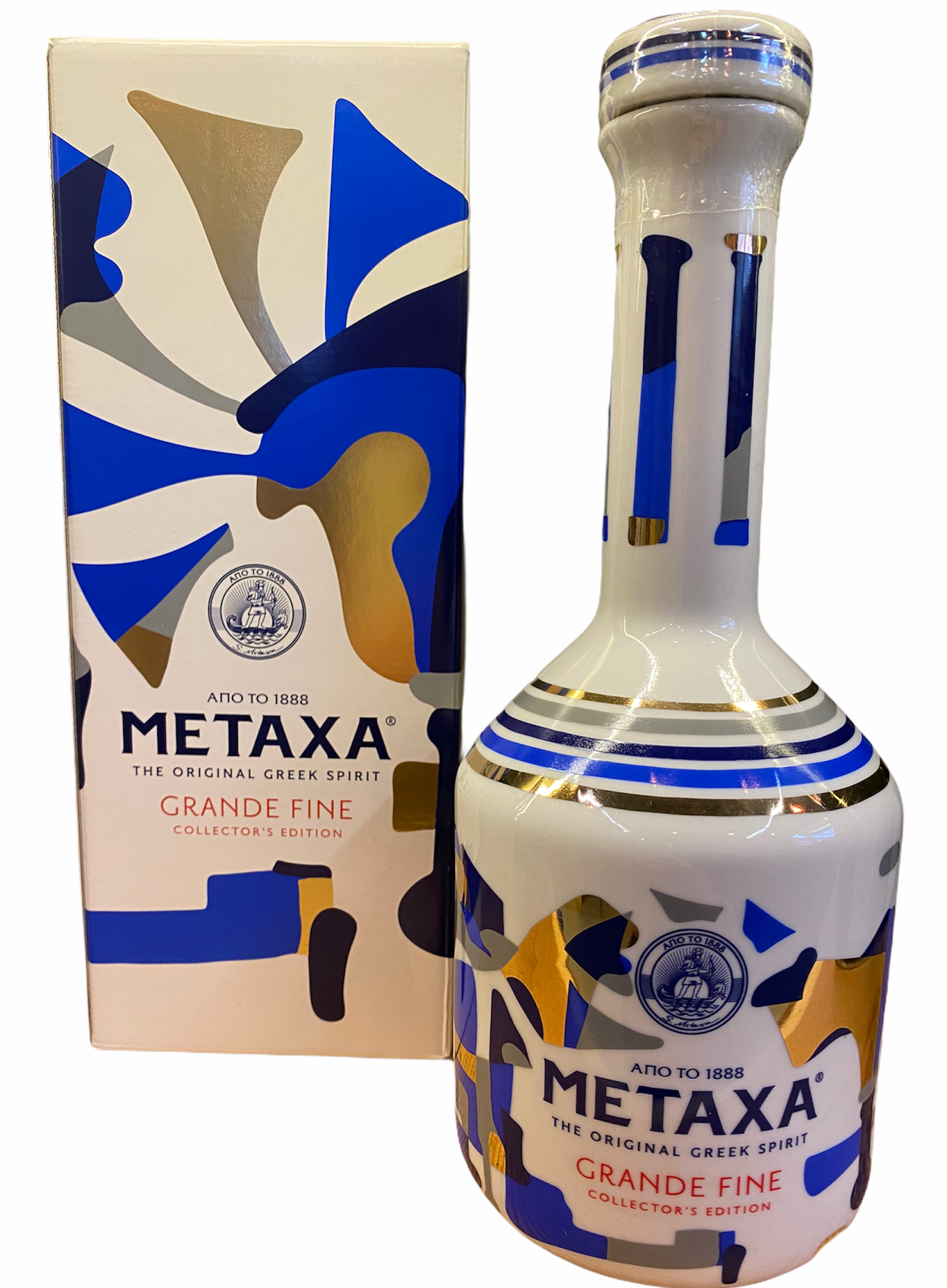 Metaxa Grande Fine Collector´s Edition Porzellan Flasche 700ml 40%