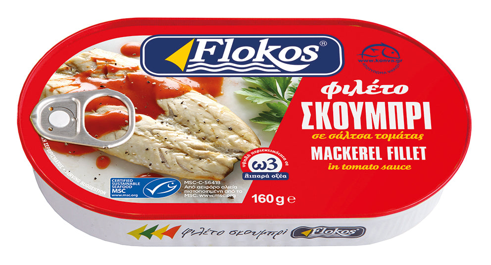 FLOKOS Makrelenfilet in Tomatensoße 160g
