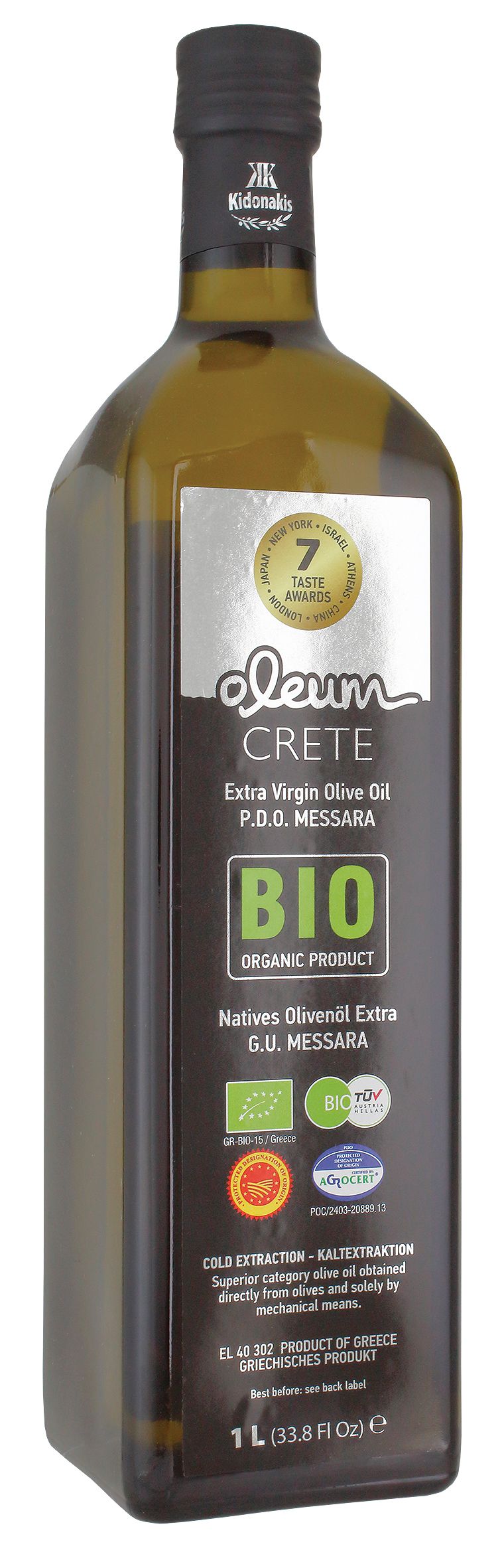 Extra Natives Koroneiki Olivenöl Bio 80 Preise P.D.O. Messara Oleum Crete 100ml - 1L Glas