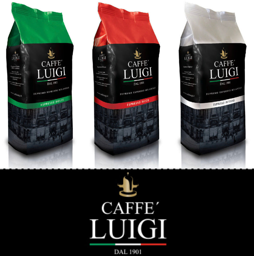 Espresso RICCO Bohnen 1Kg Caffe 'Luigi Ganze Espresso Bohnen Arabica - Robusta