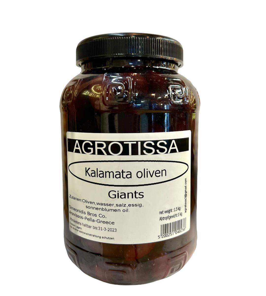 Agrotissa Kalamata Kalamon Oliven Olives Greek Giants / Colossal 1kg